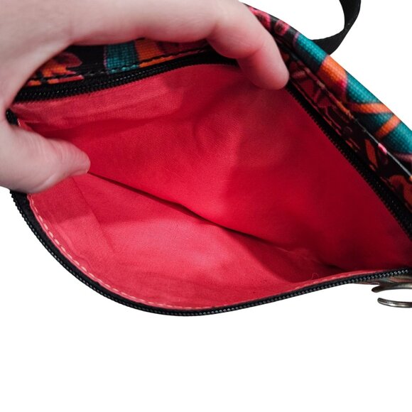 Fossil‎ Floral Canvas Crossbody Bag With Black Adjustable Strap & Buckle Closure - Picture 7 of 12